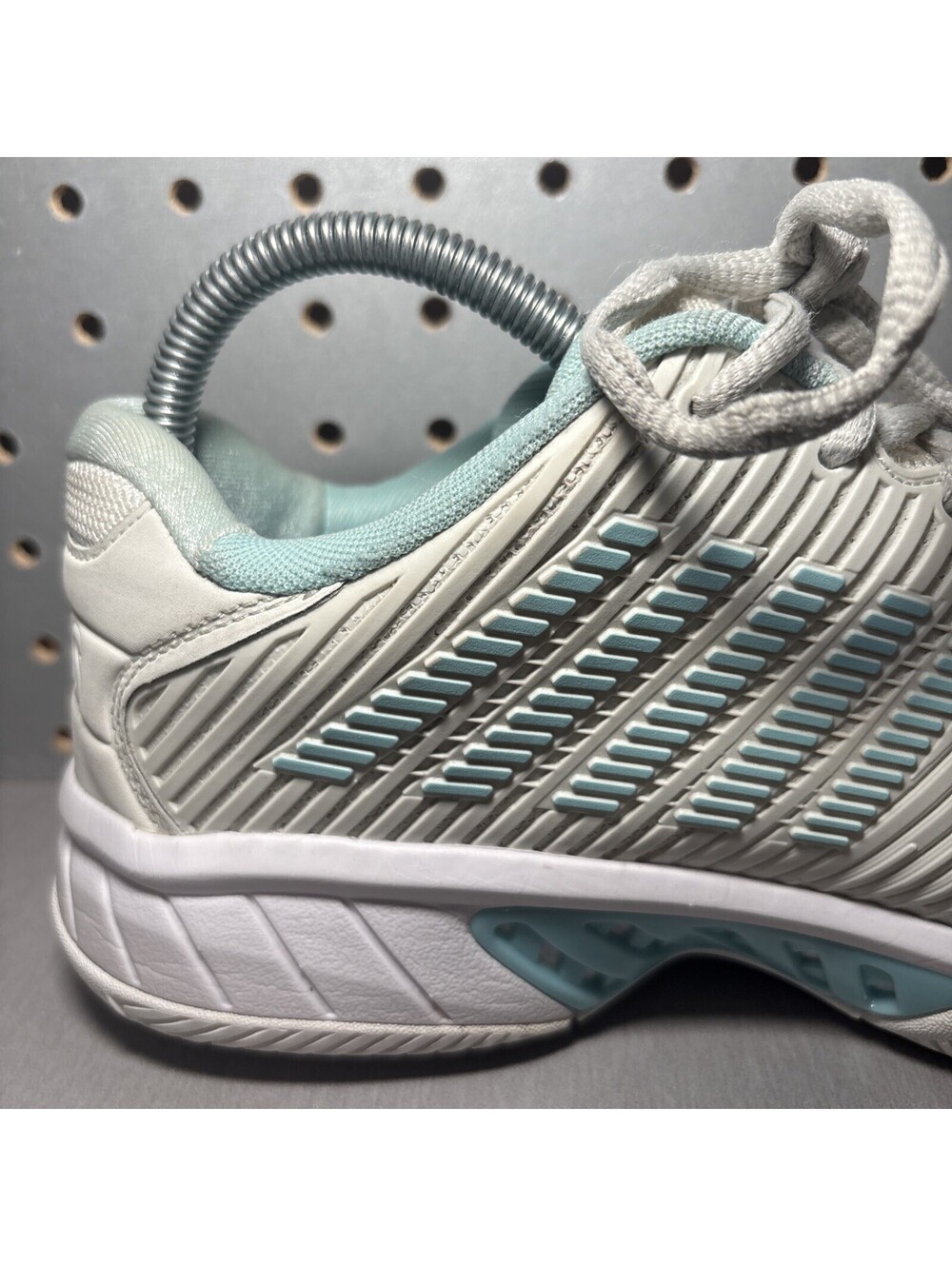 K-Swiss Hypercourt Express 2 Tennis Pickleball Shoes Womens Sz 9.5 White Blue - Picture 11 of 14